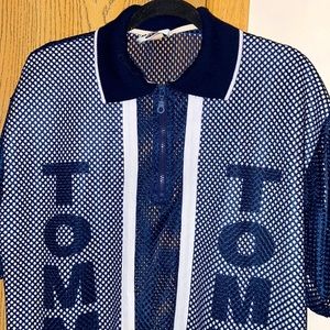 Half zip tommy mesh polo
